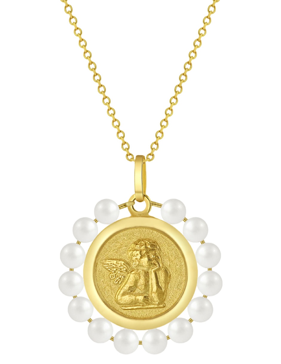 Collar redondo de oro amarillo 14 K Collar redondo de oro amarillo 14 K