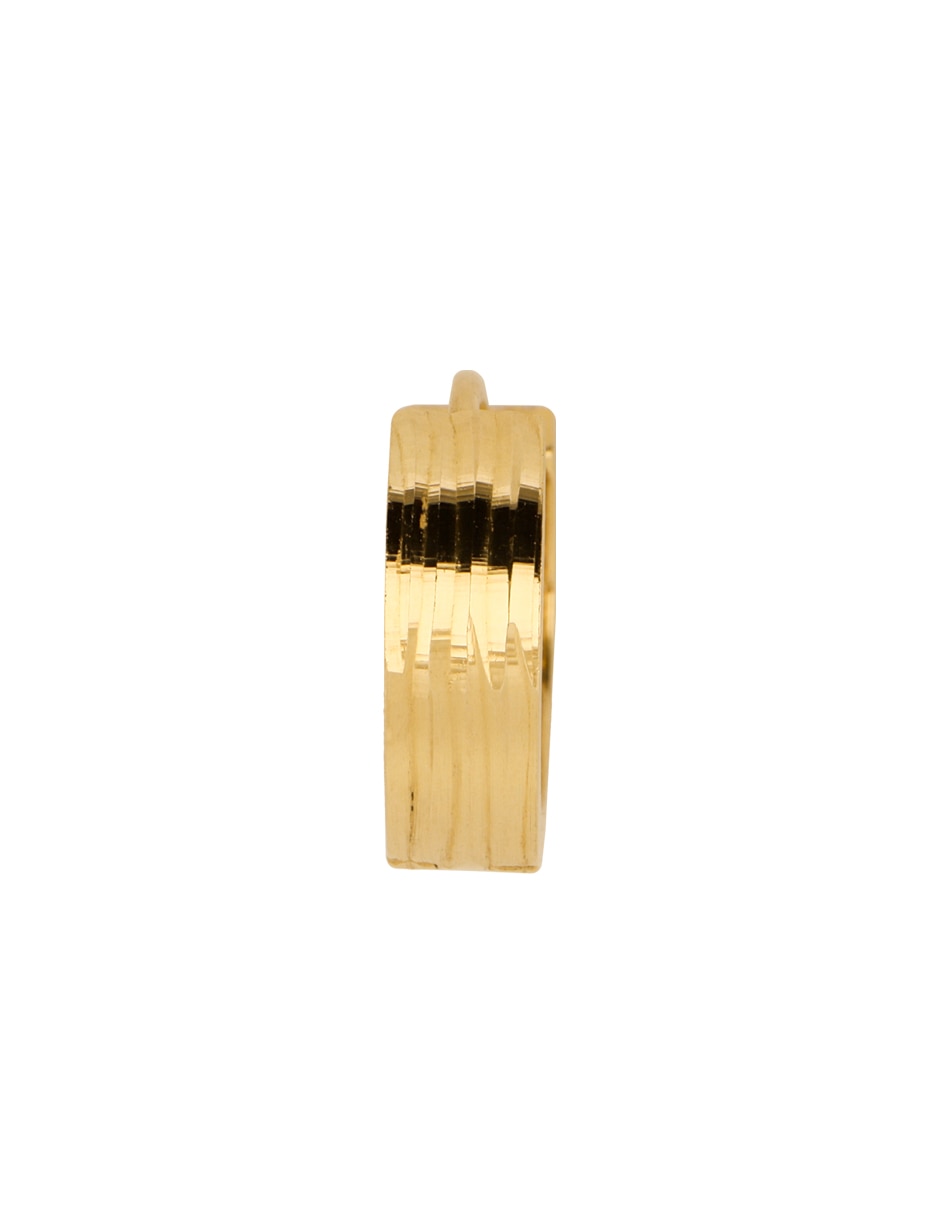 Aretes de oro amarillo 14 k con acabado diamantado 2