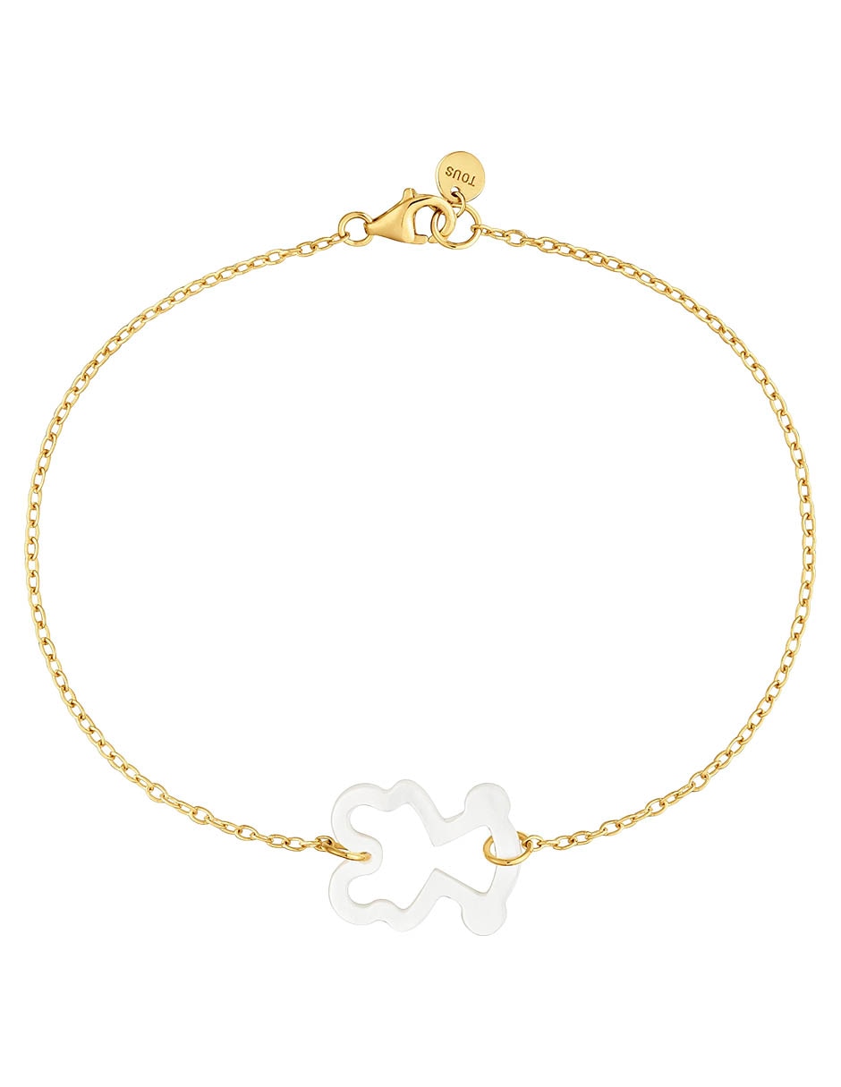 Pulsera Tous de oro amarillo con nácar 9 K Kaos acabado brillante