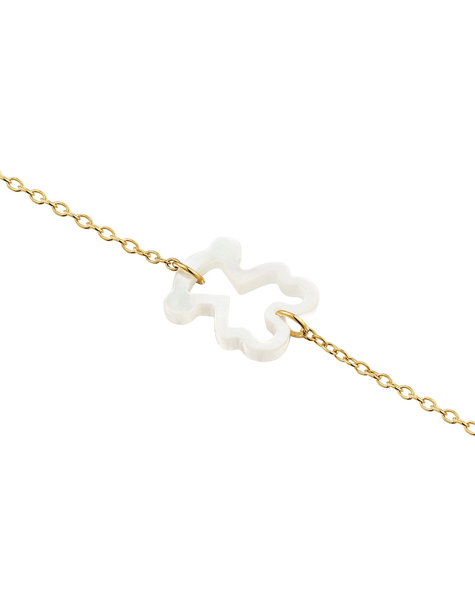Pulsera Tous de oro amarillo con nácar 9 K Kaos acabado brillante
