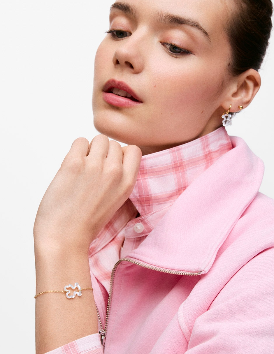 Pulsera Tous de oro amarillo con nácar 9 K Kaos acabado brillante