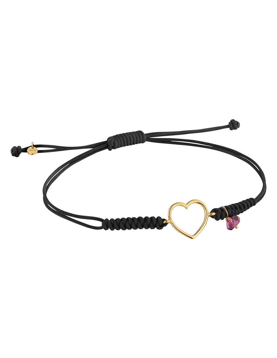 Pulsera de Oro con Rodolita 9 k acabado brillante
