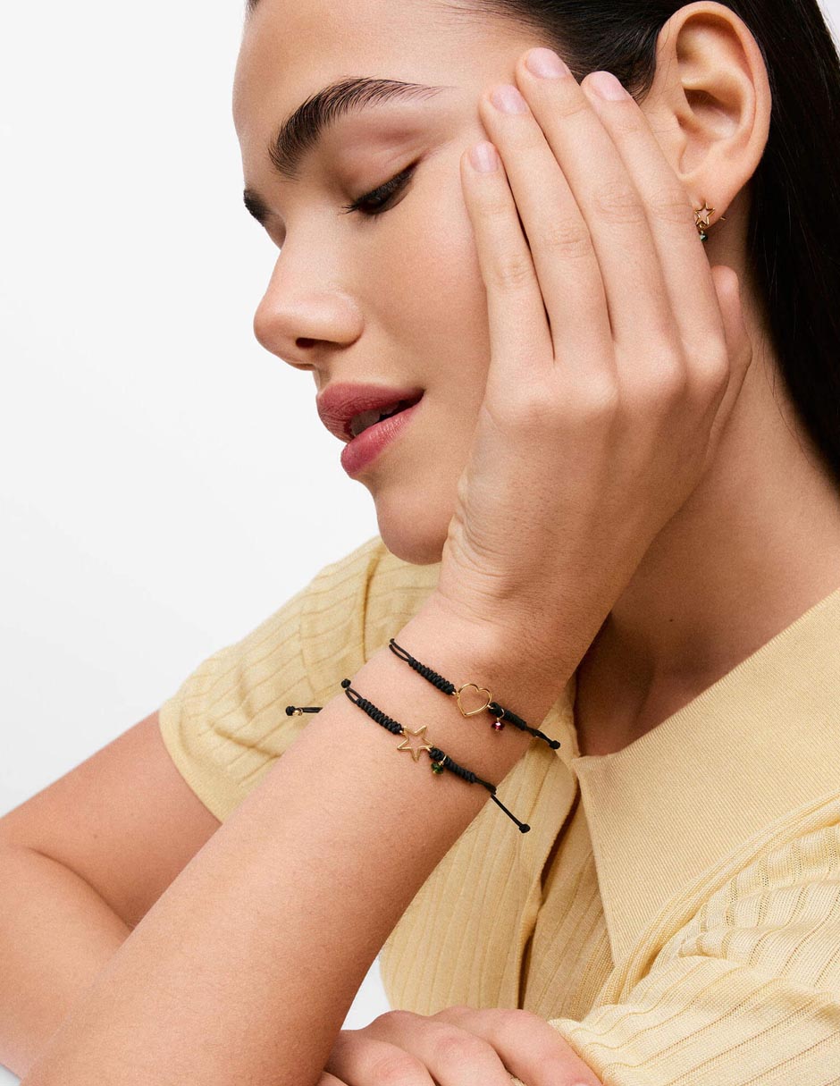 Pulsera de Oro con Rodolita 9 k acabado brillante 3