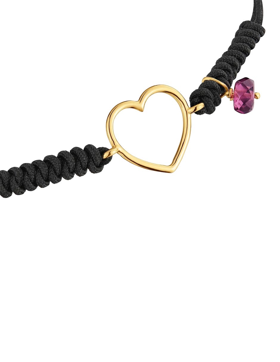 Pulsera de Oro con Rodolita 9 k acabado brillante 4
