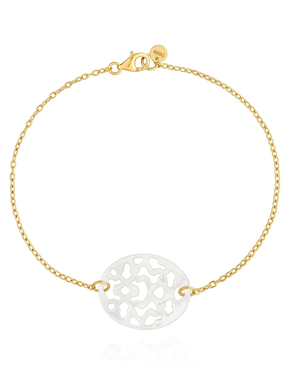 Pulsera Tous de oro amarillo con nácar 9 K Kaos acabado brillante