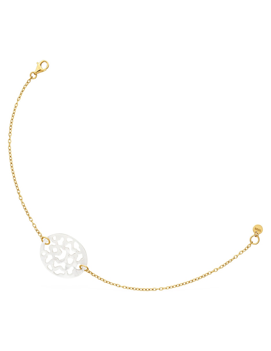 Pulsera Tous de oro amarillo con nácar 9 K Kaos acabado brillante