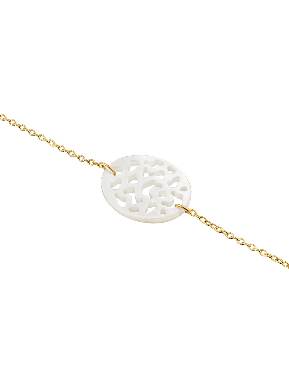 Pulsera Tous de oro amarillo con nácar 9 K Kaos acabado brillante