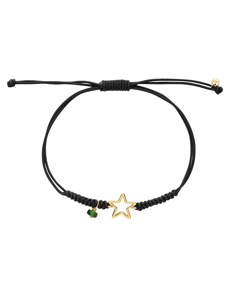 Pulsera de oro con cromodiópsido 9 k acabado brillante 1