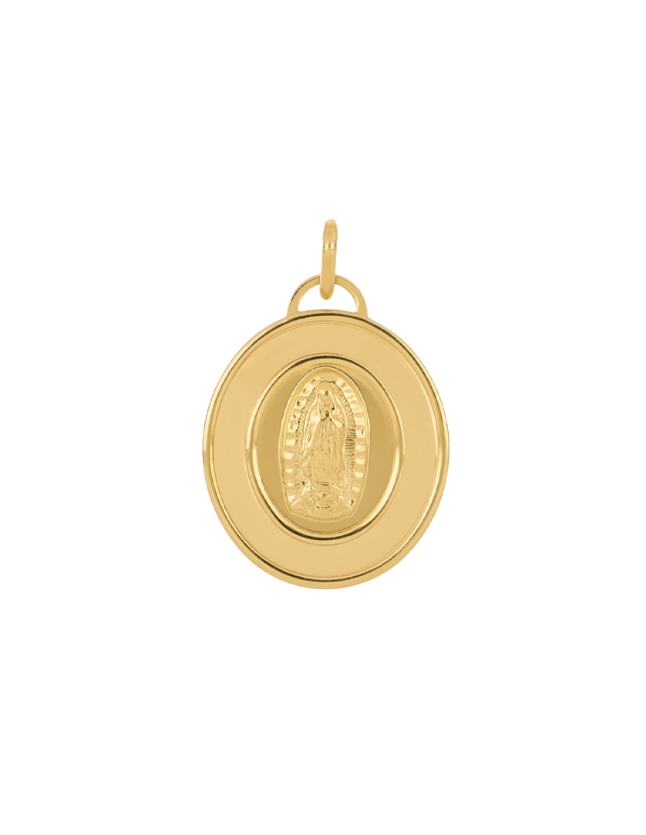 Medalla ovalada de oro amarillo 14 k 1