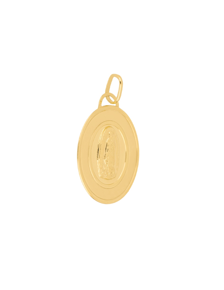 Medalla ovalada de oro amarillo 14 k 4