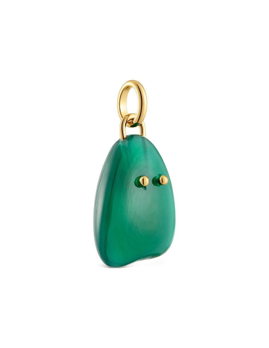 Dije Color Dots 18 K de plata rodonita baño de oro 5