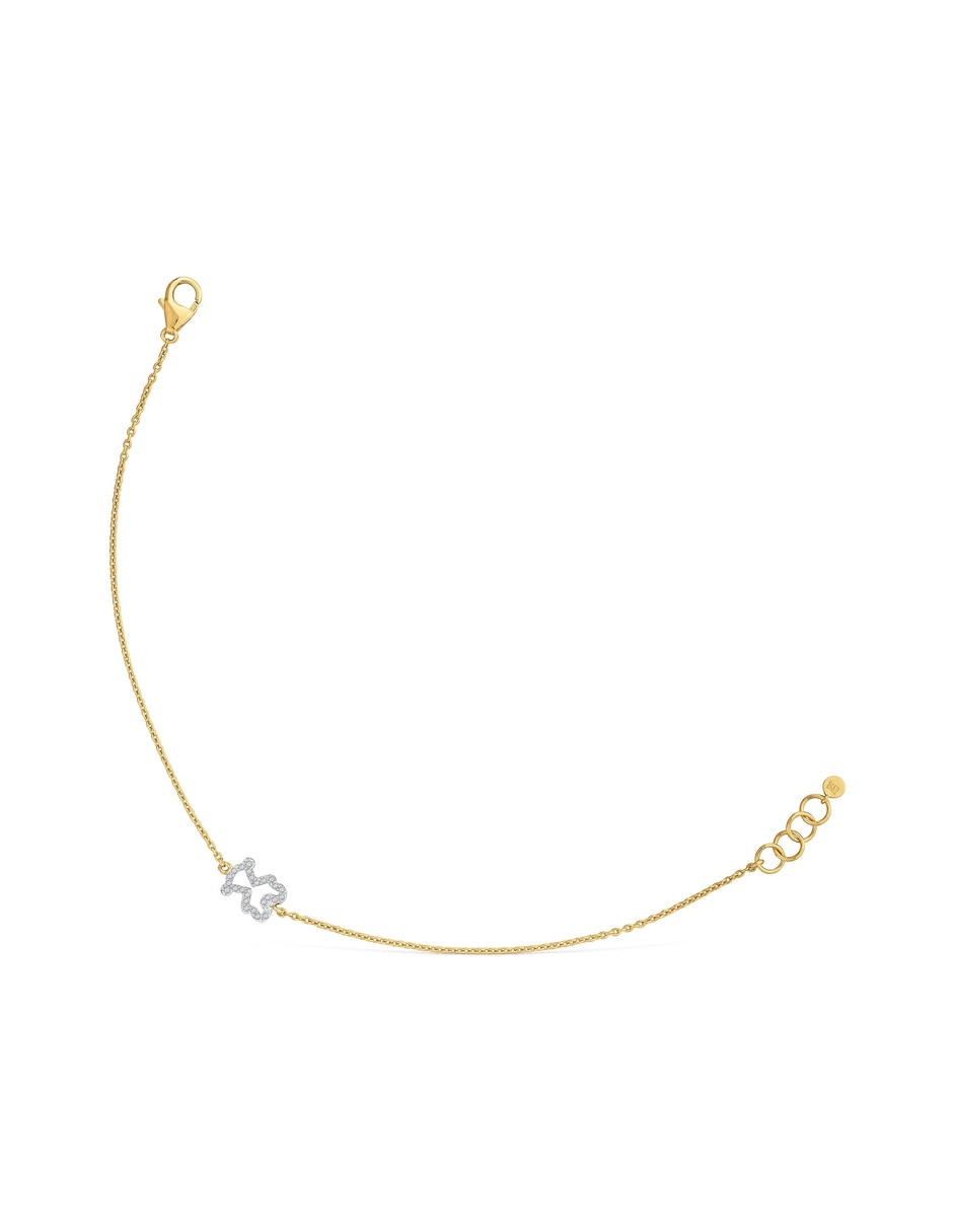 Pulsera de oro amarillo con diamante Kaos 1