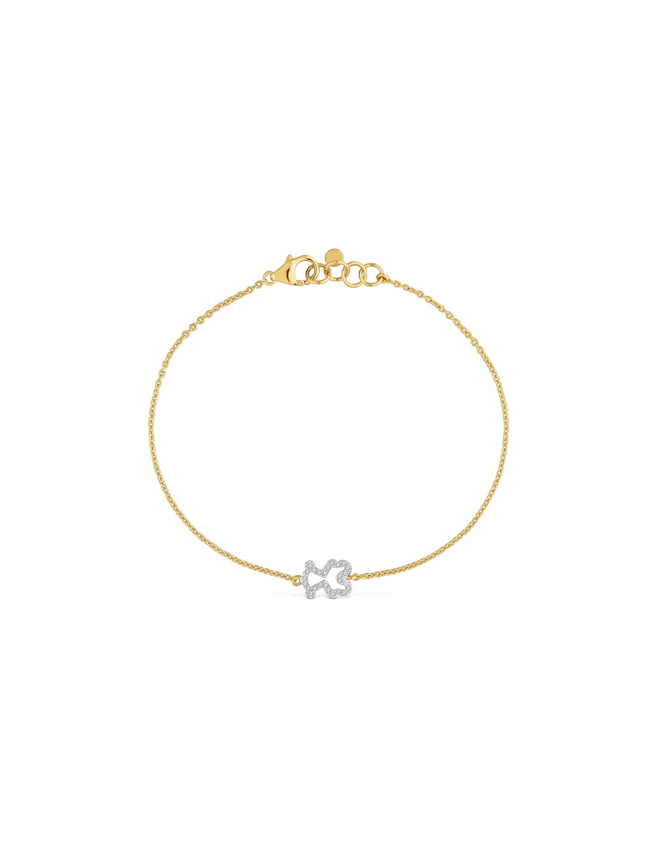 Pulsera de oro amarillo con diamante Kaos 2