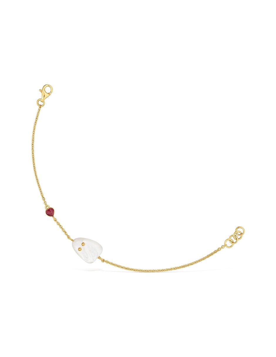 Pulsera de plata vermeil con rubí Tous Boo