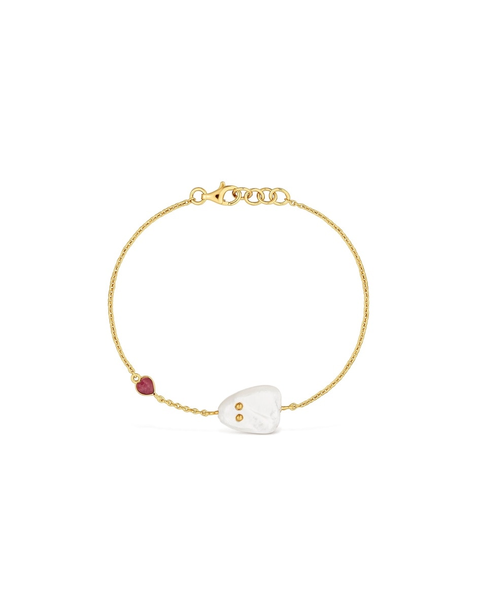 Pulsera de plata vermeil con rubí Tous Boo 5