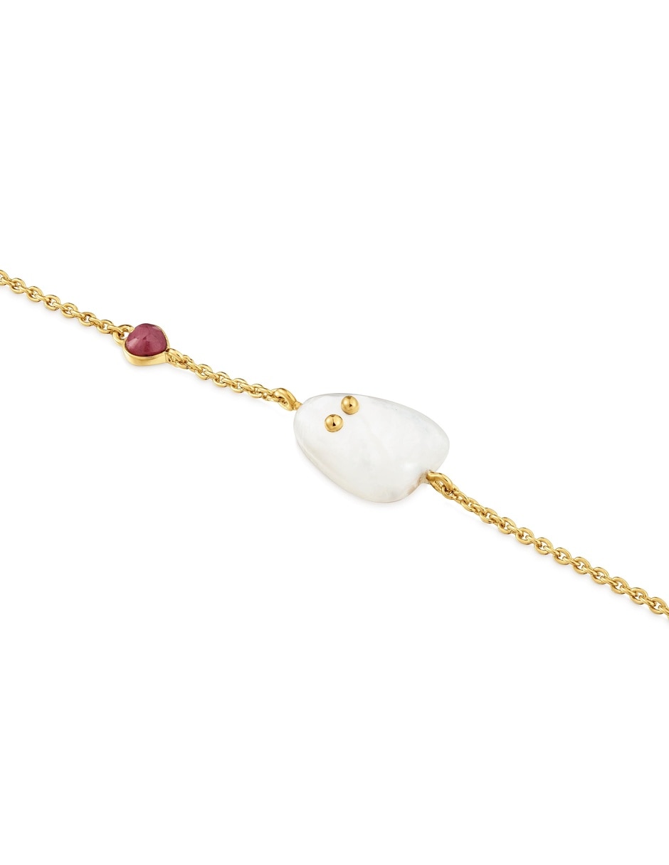 Pulsera de plata vermeil con rubí Tous Boo
