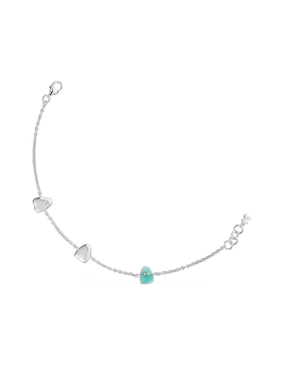 Pulsera de plata con amazonita boo acabado