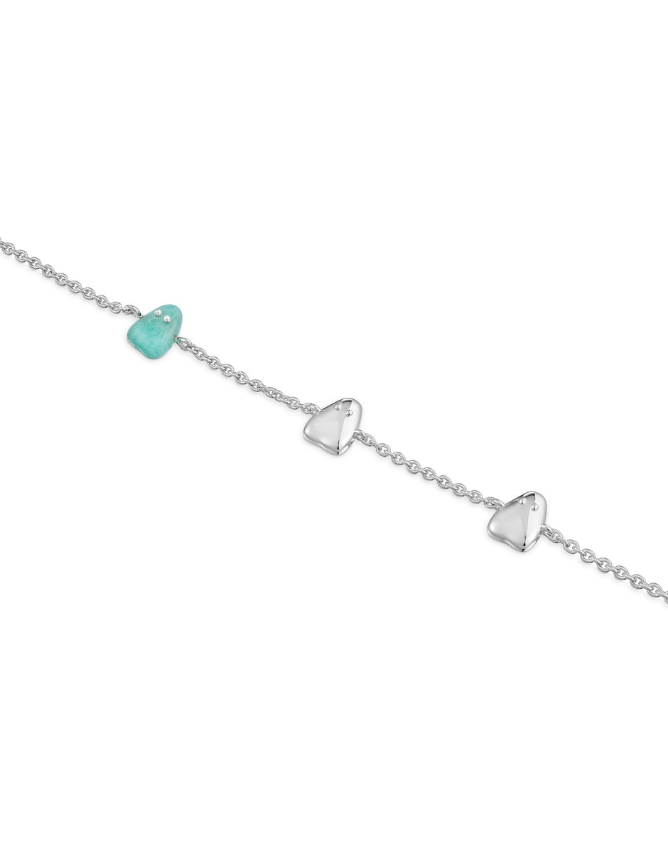 Pulsera de plata con amazonita boo acabado