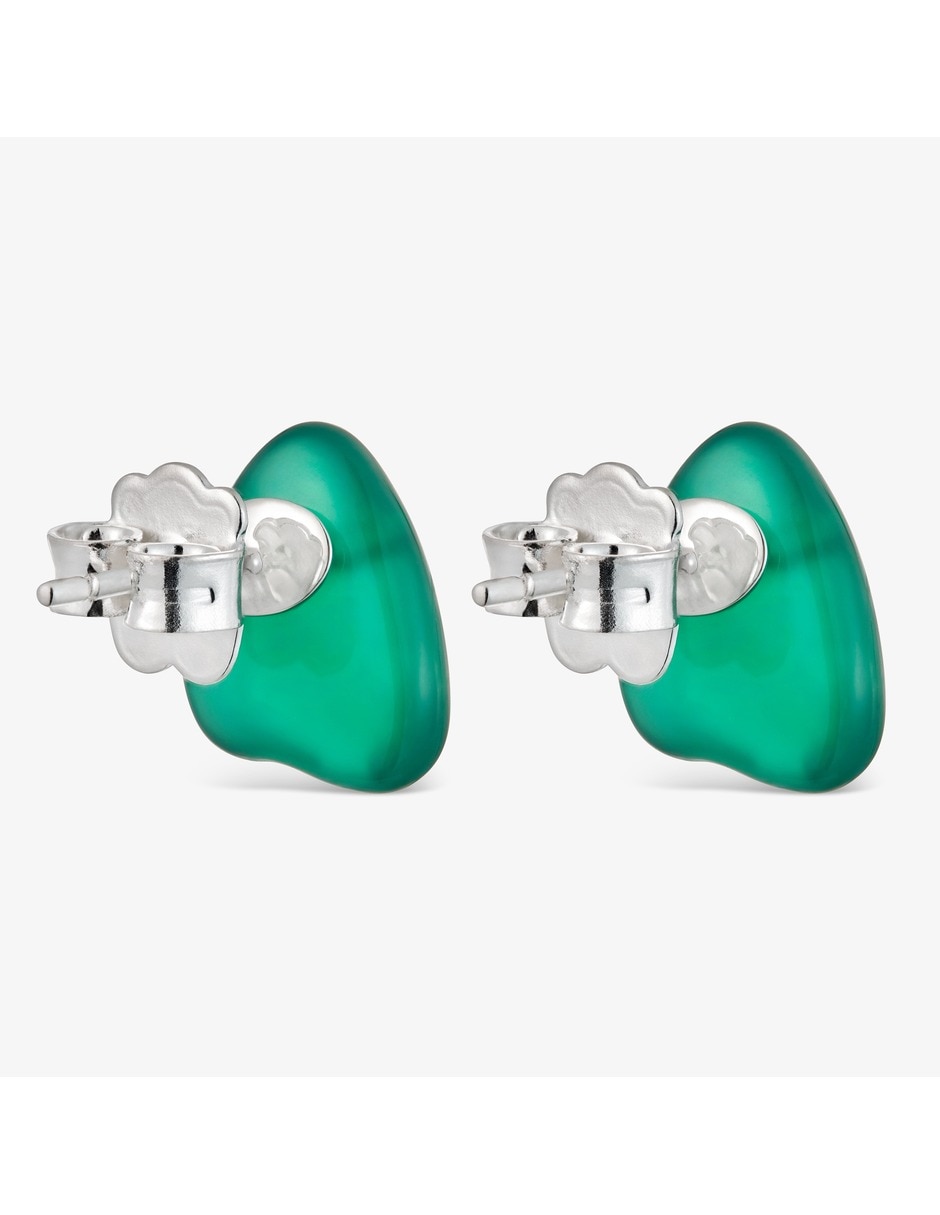 Aretes Boo de plata calcedonia