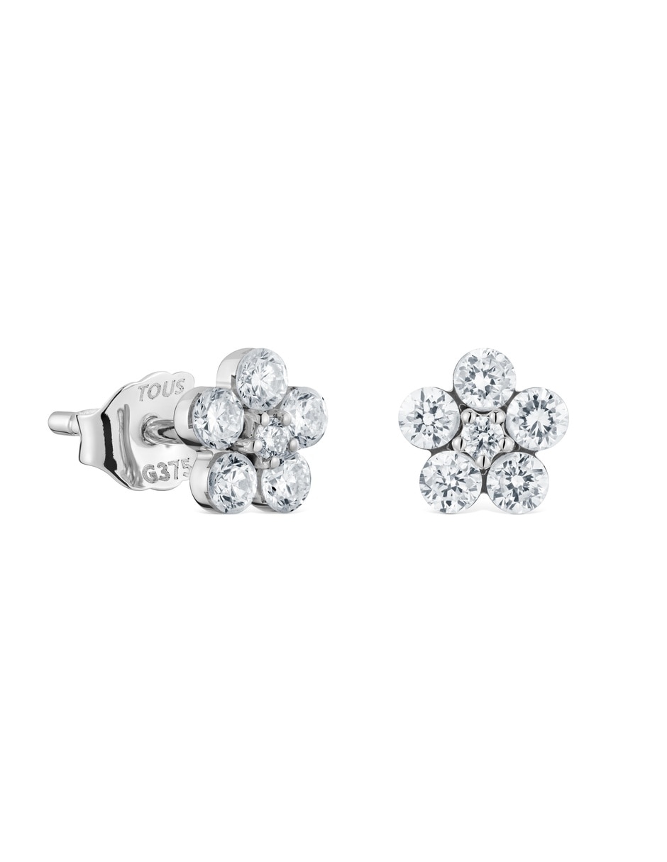 Aretes cortos de Fantasma Tous Boo de plata de amatista