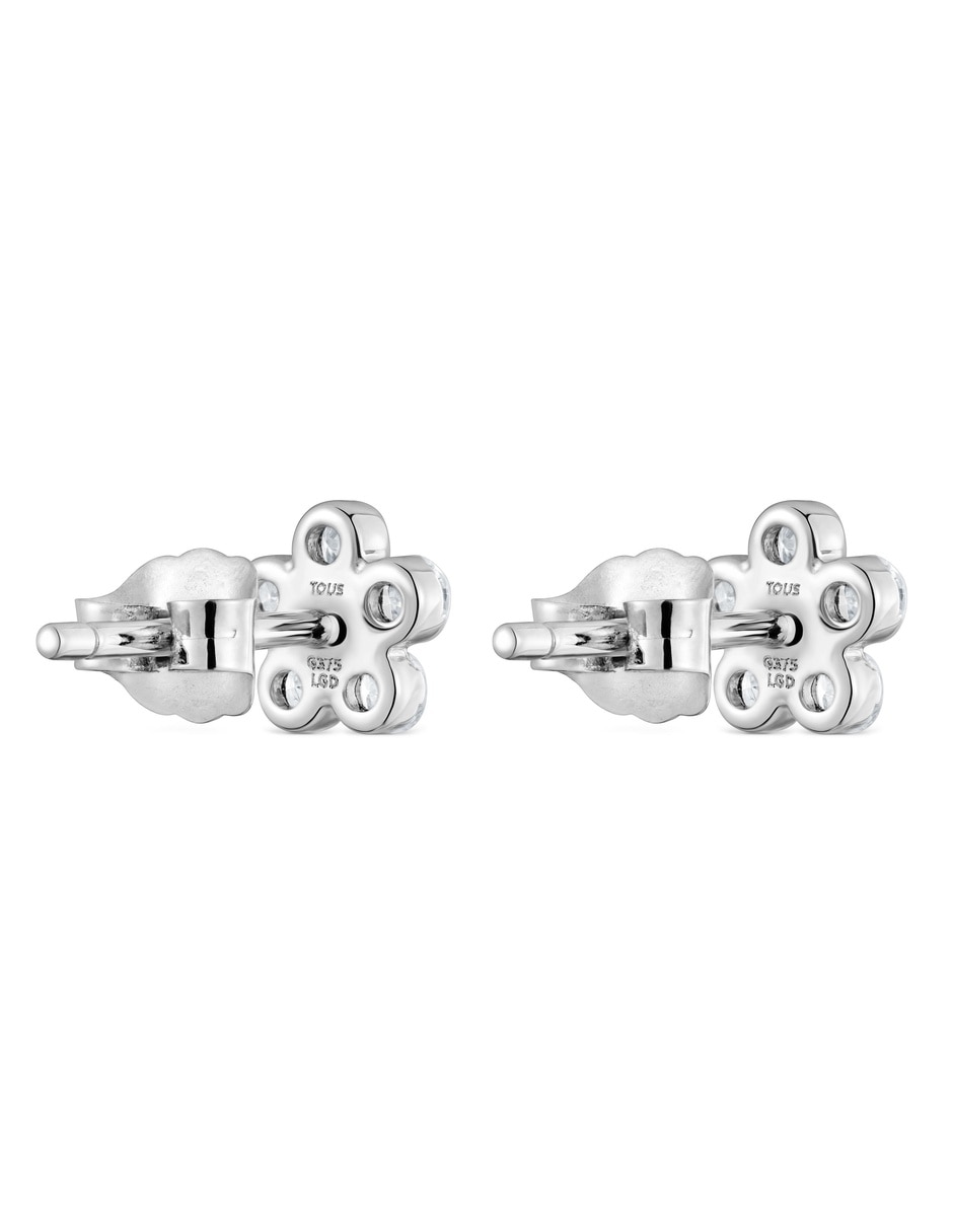 Aretes cortos de Fantasma Tous Boo de plata de amatista