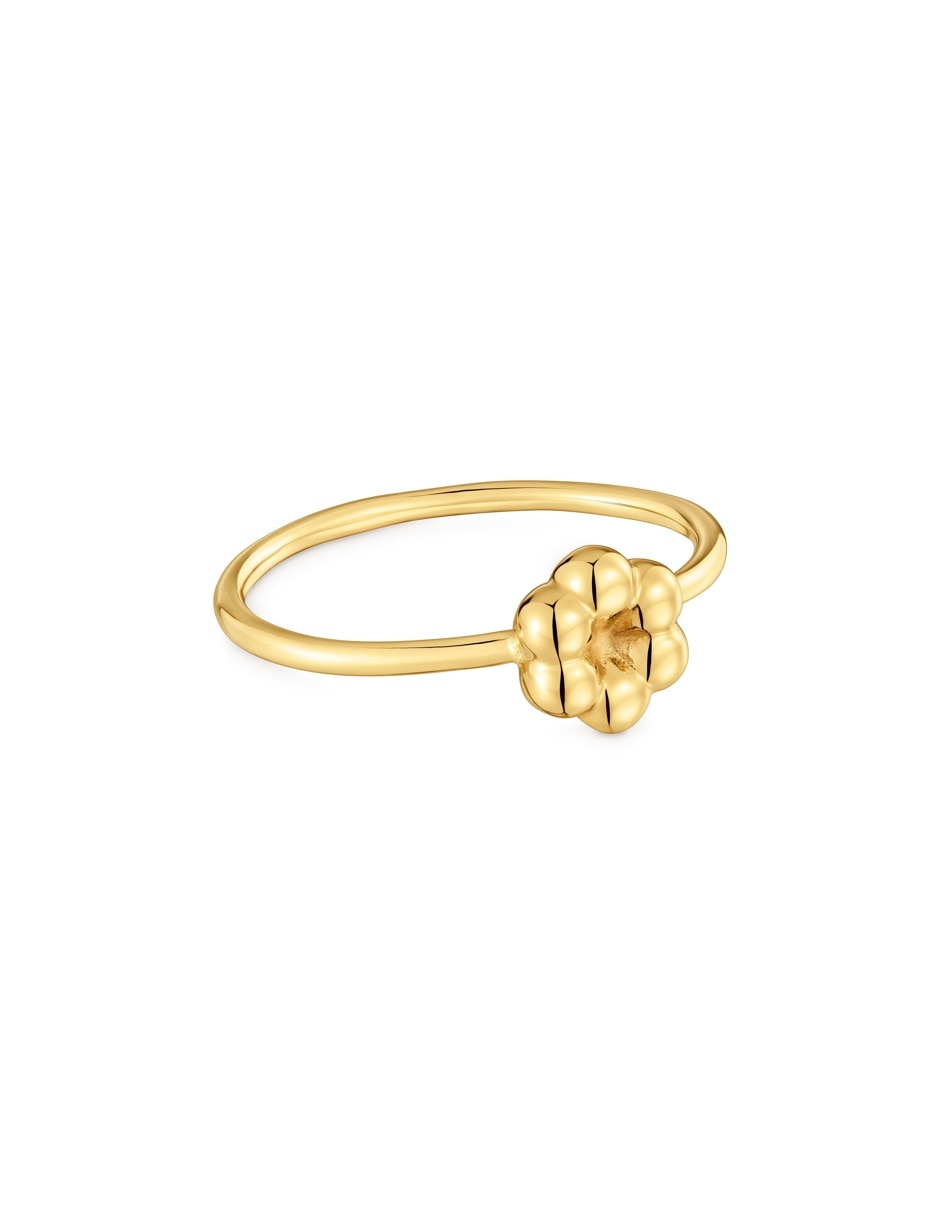 Anillo de flor bold motif 18 k de plata vermeil baño de oro 2