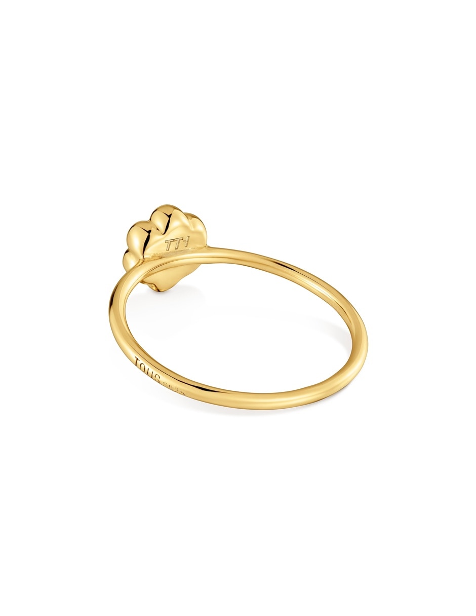 Anillo de flor bold motif 18 k de plata vermeil baño de oro 5