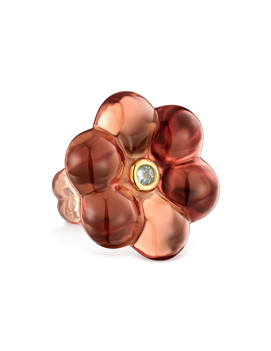 Anillo de flor bold motif topacio 2