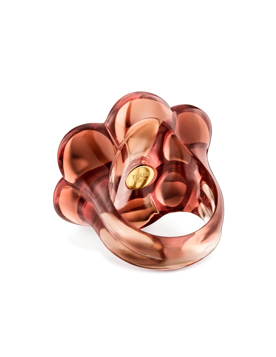 Anillo de flor bold motif topacio 5
