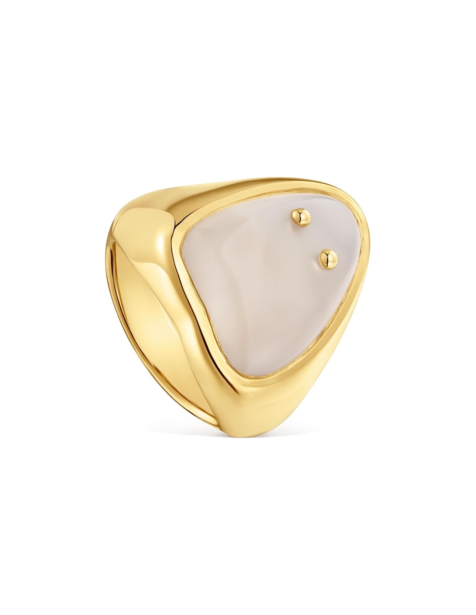 Anillo boo 18 k de plata vermeil baño de oro
