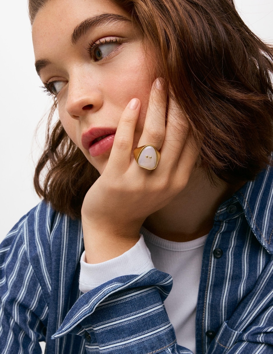 Anillo boo 18 k de plata vermeil baño de oro 3