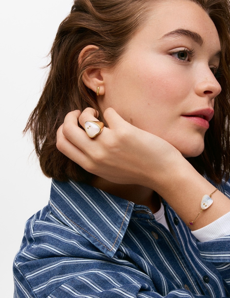 Anillo boo 18 k de plata vermeil baño de oro 4