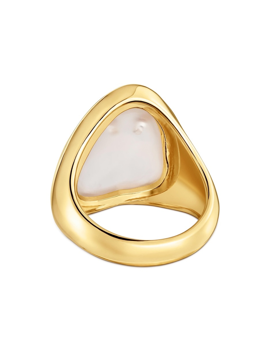 Anillo boo 18 k de plata vermeil baño de oro 5