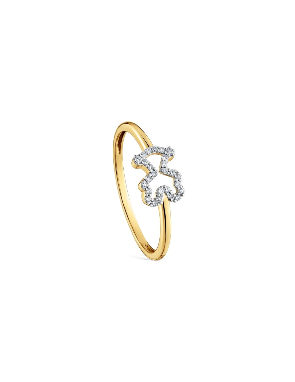 Anillo de oso kaos 9 k de oro diamante Anillo de oso kaos 9 k de oro diamante