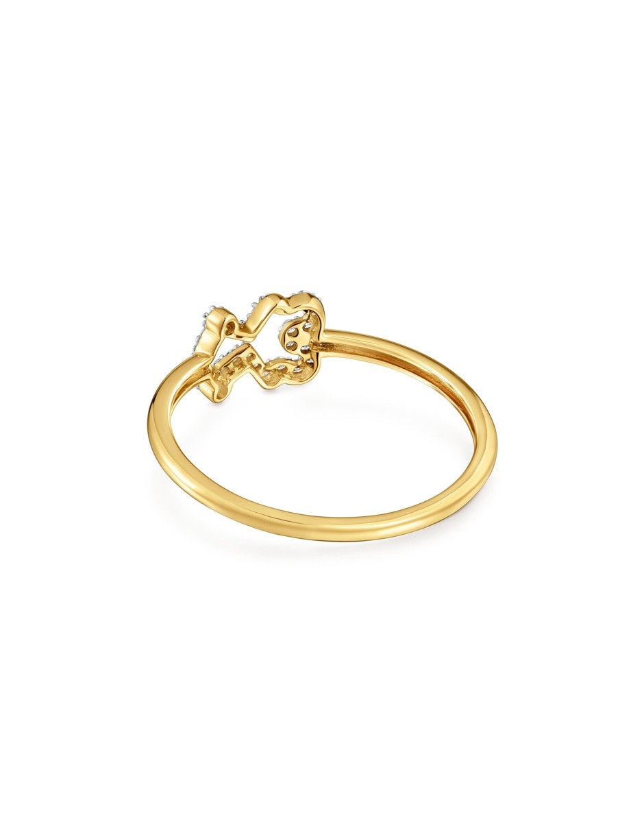 Anillo de oso kaos 9 k de oro diamante 5
