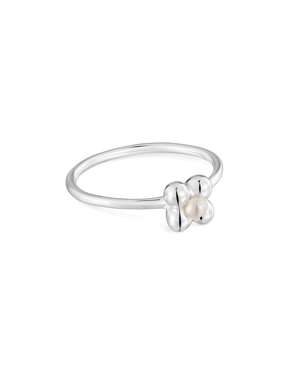 Anillo de flor bold motif 18 k de plata 2