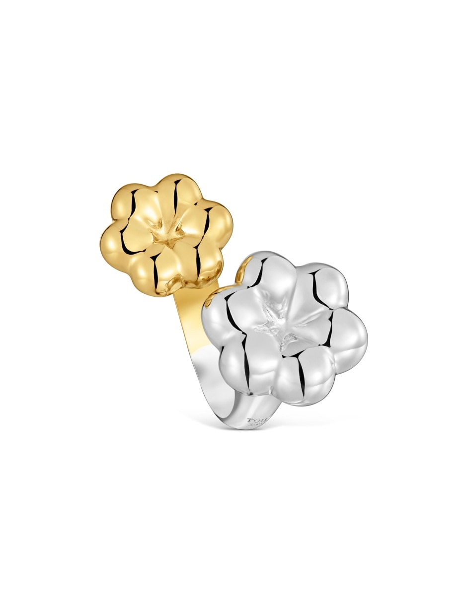 Anillo de flor bold motif 18 k de plata vermeil baño de oro Anillo de flor bold motif 18 k de plata vermeil baño de oro