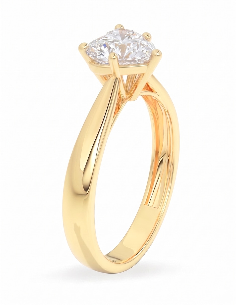 Anillo de compromiso de oro 14 K 4