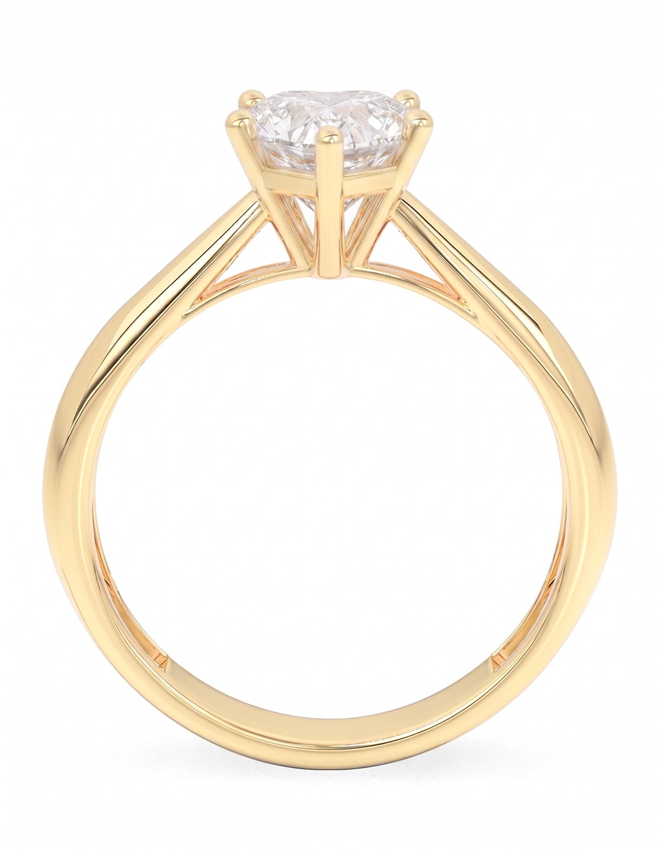 Anillo de compromiso de oro 14 K 2
