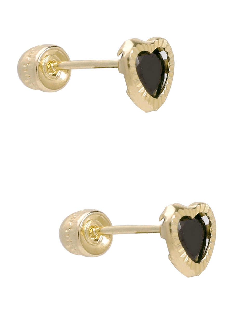 Broqueles de (si aplica) Corona No aplica SIN FAMILIA de Oro 14 K con acabado Diamantado Zirconia 4
