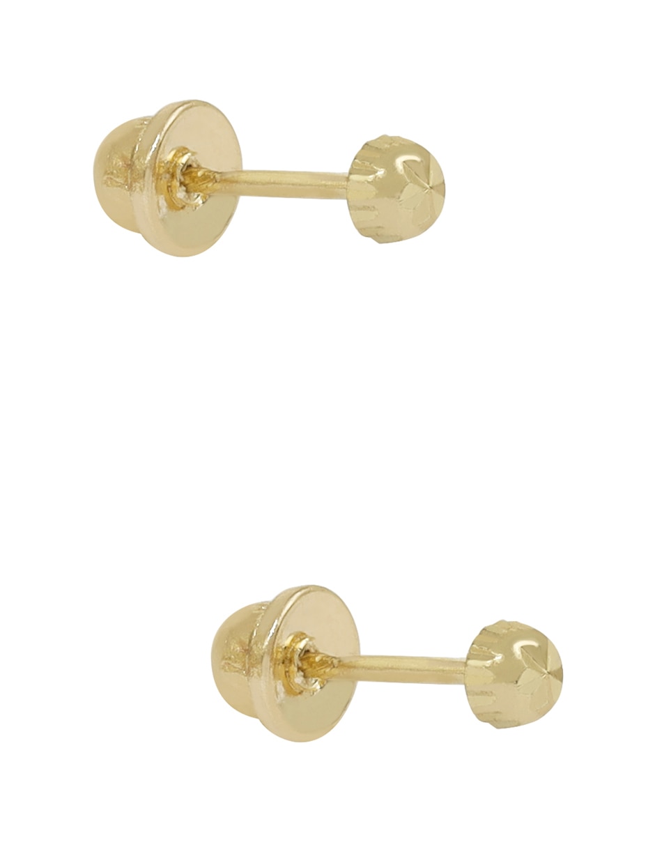 Broqueles de oro 14 k con acabado espejo 4
