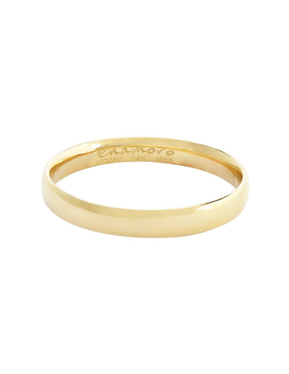 Argolla de oro 14 k zirconia
