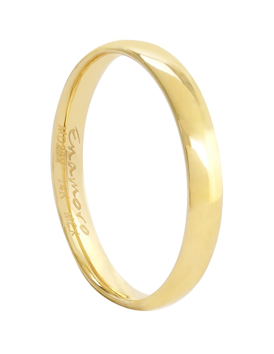 Argolla de oro 14 k zirconia 5
