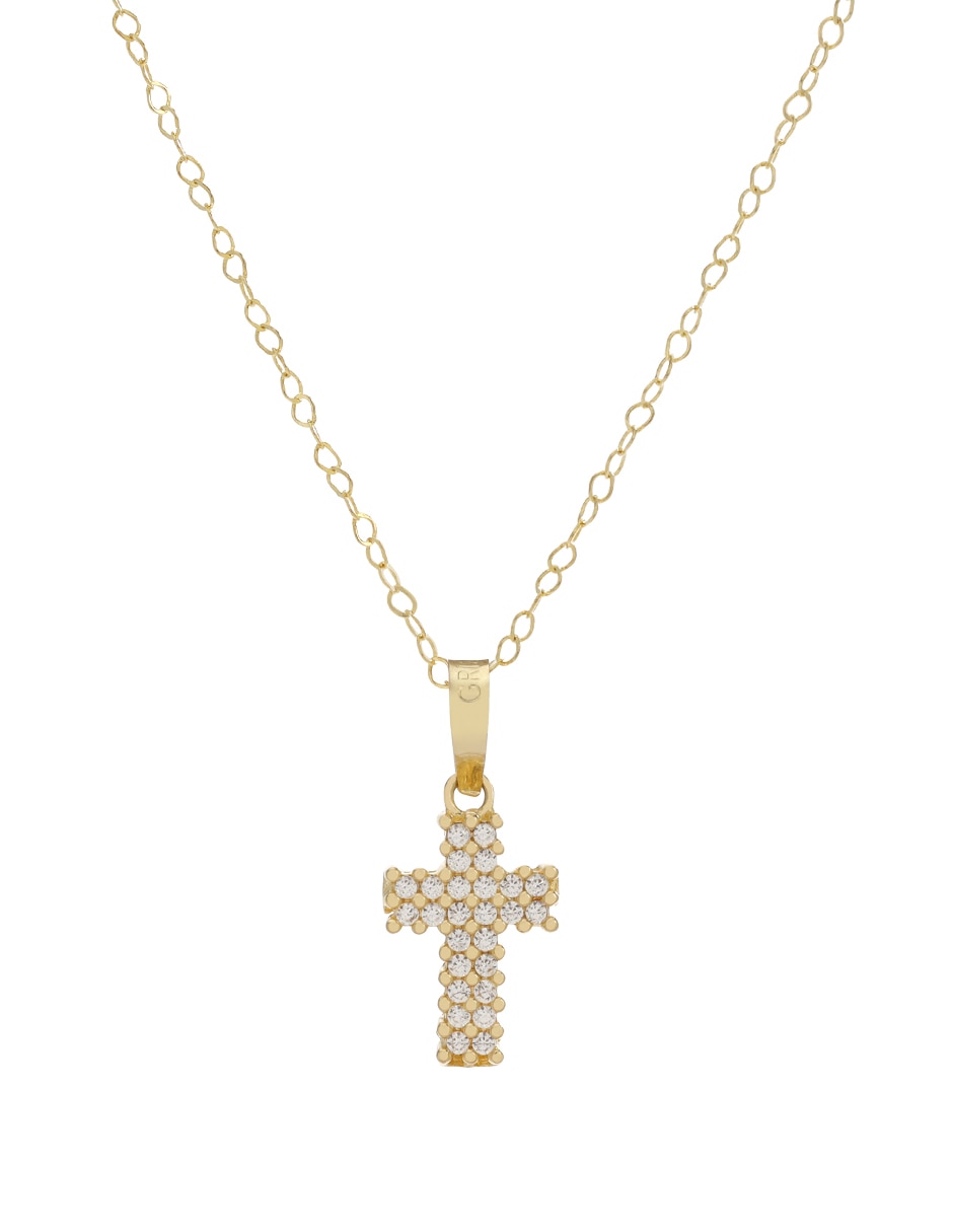 Collar de cruz de oro 14 k