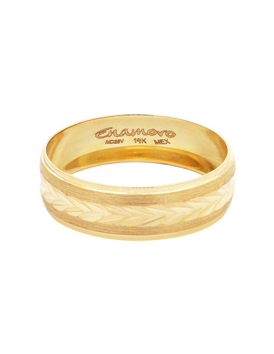 Argolla de oro 14 k zirconia
