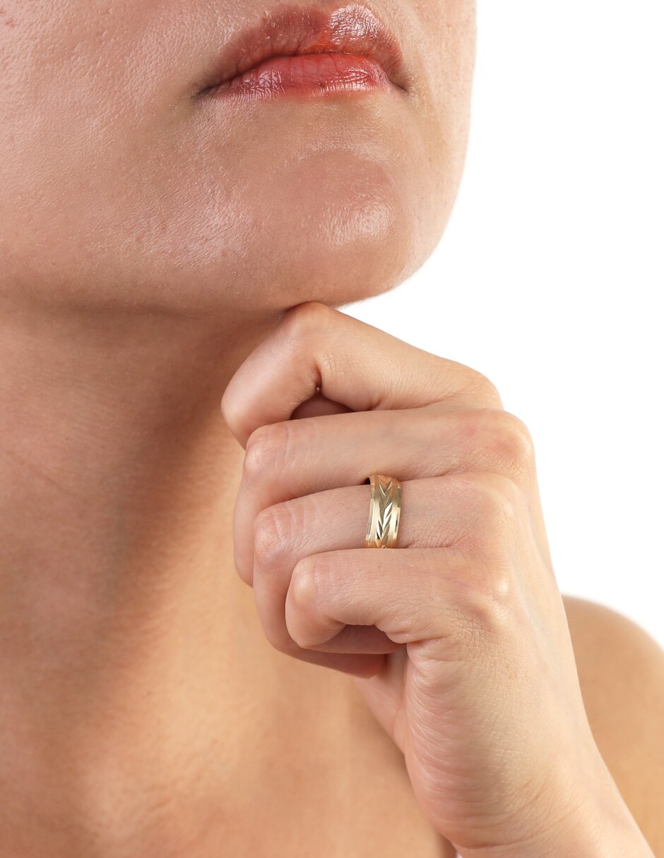 Argolla de oro 14 k zirconia