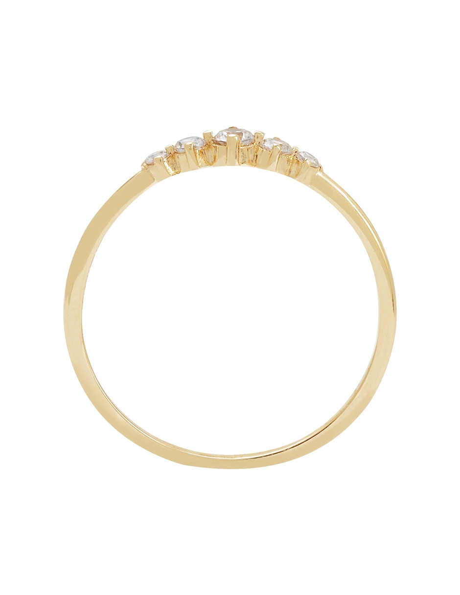 Anillo 14 k de oro zirconia brillante 3