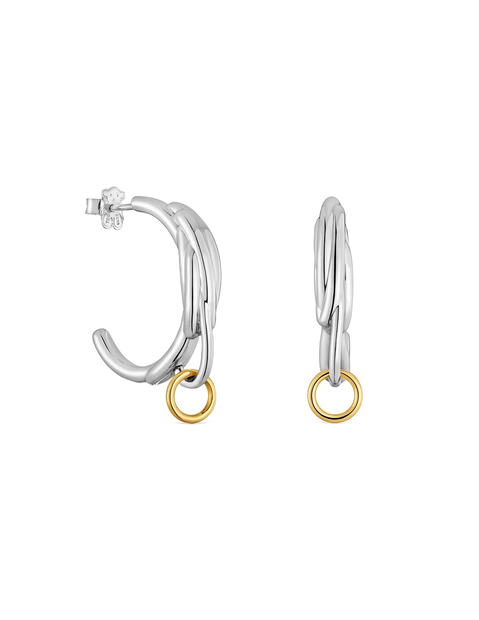 Arete individual lia con acabado baño de oro Arete individual lia con acabado baño de oro