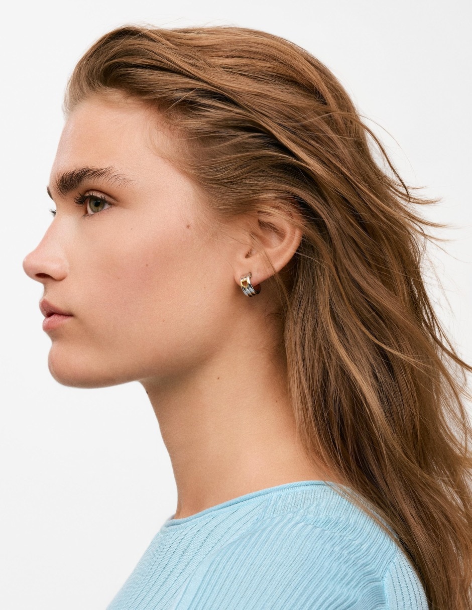 Aretes ear cuff Tous Lia con acabado baño de oro 3