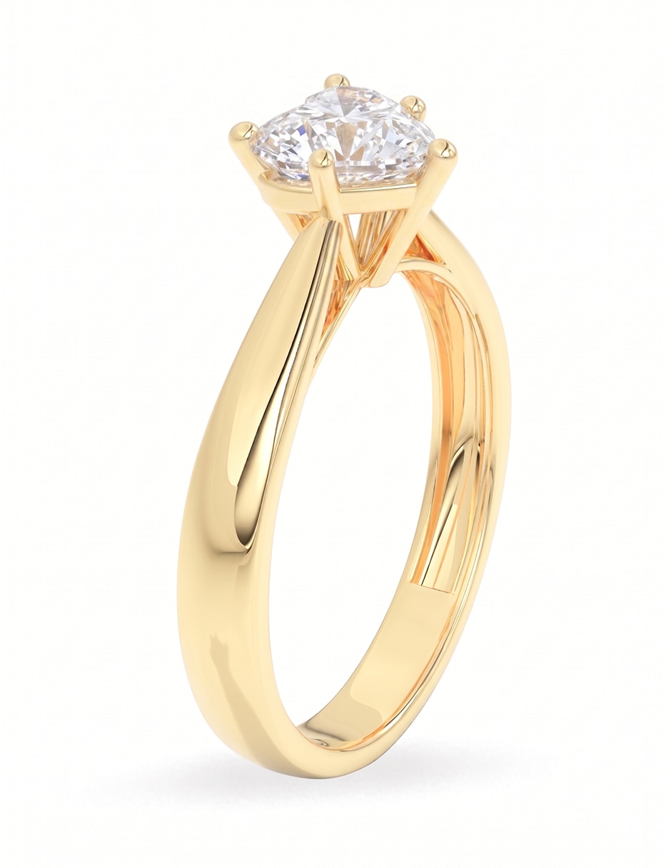 Anillo de compromiso de oro 18 k 2